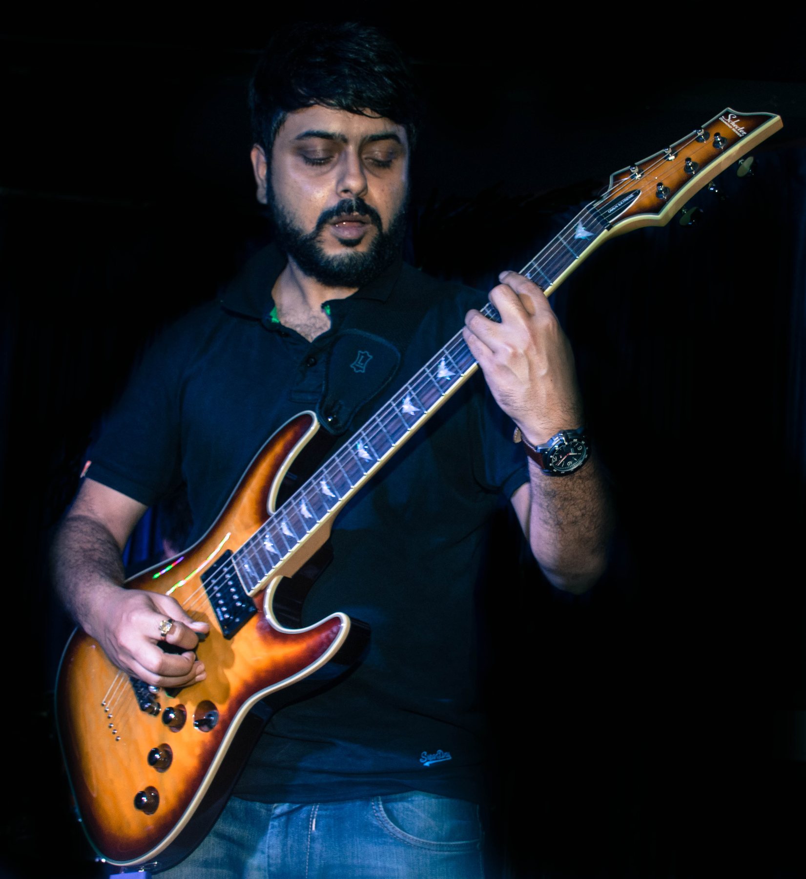 Electric guitarist from the photo hub